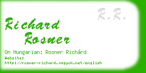 richard rosner business card