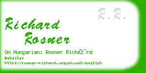 richard rosner business card